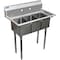 Amgood Stainless Steel Utility Sink-3 Compartment Sink  10 in. x 14 in. x 10 in. Bowl. No Faucet SINK S3C-101410 - NO FAUCET - alternate 1